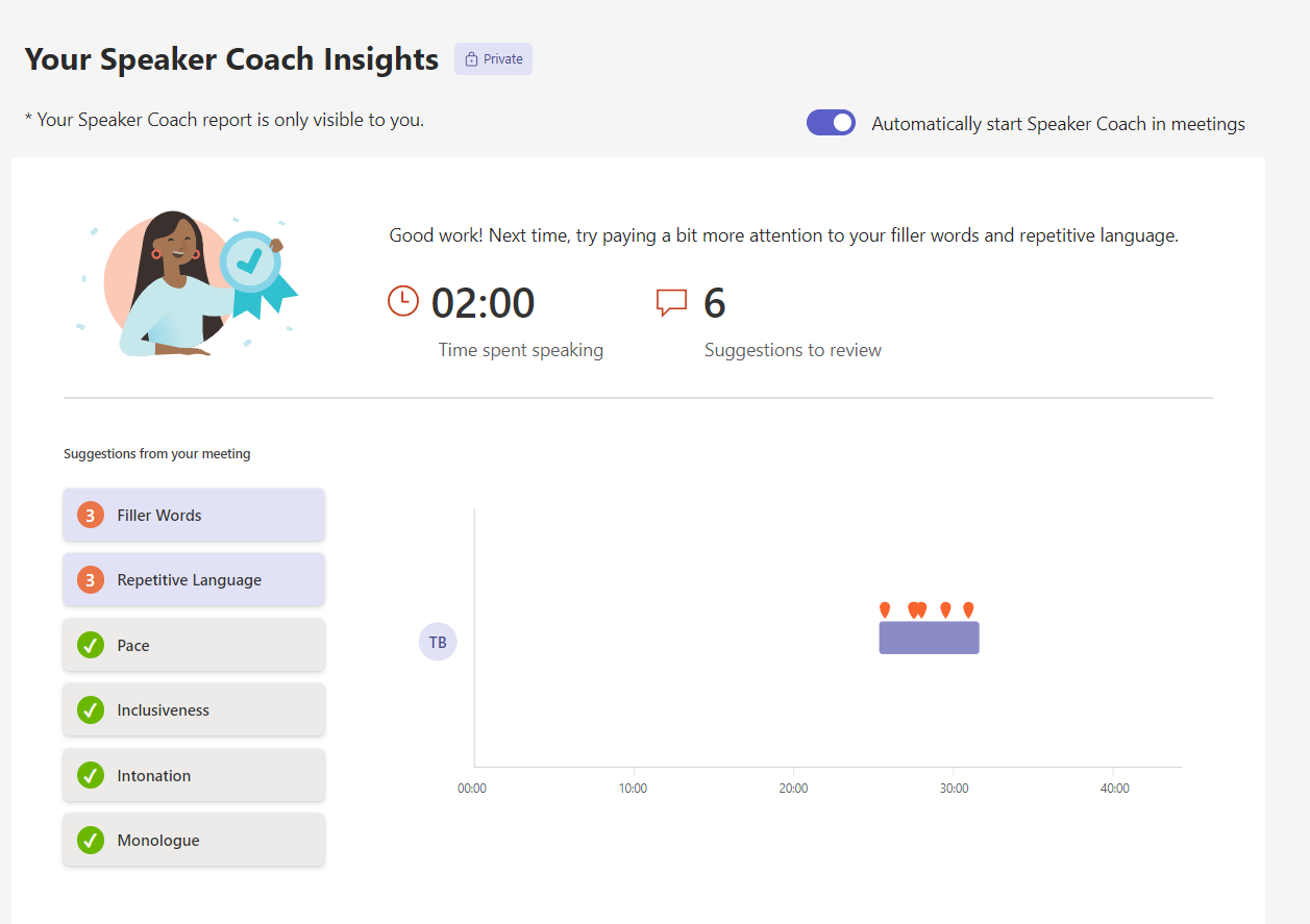 Speaker Coach report